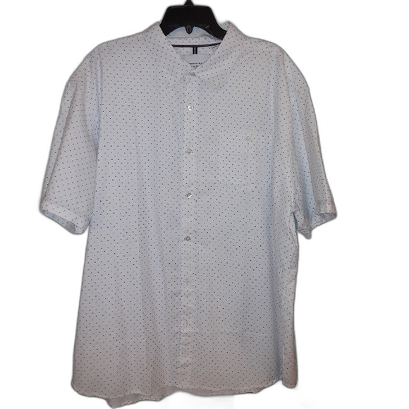 Paper Denim & Cotton 3XL White Print Button Down Shirt - Picture 8 of 8